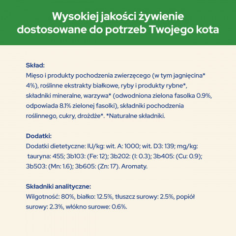 Purina Cat Chow Sterilised z jagnięciną i zieloną fasolką w sosie - mokra karma dla kota - 85 g - Galeria zdjęcie 5