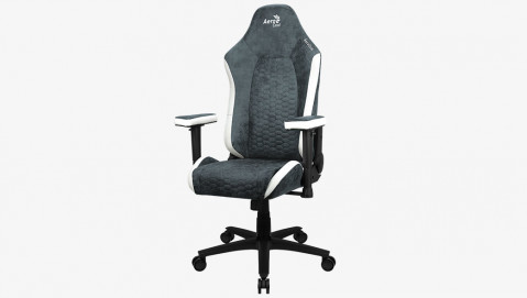 FOTEL AEROCOOL CROWN AeroSuede STEEL BLUE - Galeria zdjęcie 6