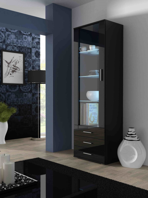 Witryna SOHO S1 czarny/ czarny połysk - Galeria zdjęcie 1