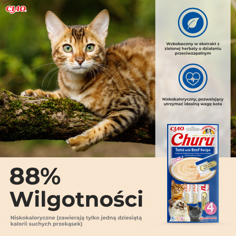 INABA Churu Tuńczyk z wołowiną - przysmak dla kota - 4x(4x14 g) + GRATIS! - Galeria zdjęcie 5
