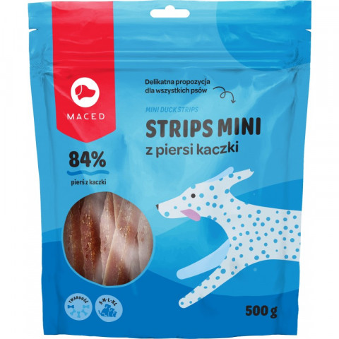 MACED Strips mini z piersi kaczki - przysmak dla psa - 500 g - Galeria zdjęcie 1