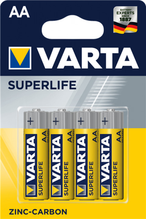 VARTA BATERIA CYNKOWO-WĘGLOWA R6 AA SUPERLIFE 4SZT - Galeria zdjęcie 1