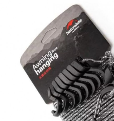 Linka wspinaczkowa Naturehike Awning Hang Rope NH19PJ040 -DARK GREY - Galeria zdjęcie 2