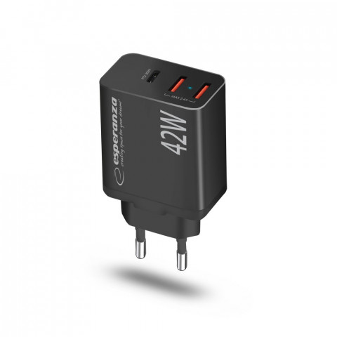 ESPERANZA ŁADOWARKA 42W USB-C PD/USB-A EZC106K - Galeria zdjęcie 2
