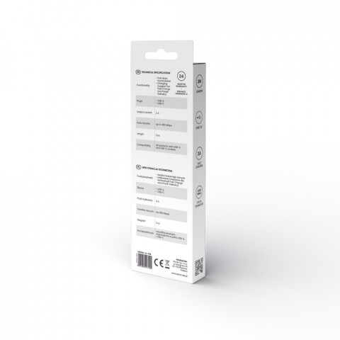 SAVIO KABEL USB-A – USB-C, 3 M, BIAŁY, CL-168 - Galeria zdjęcie 2