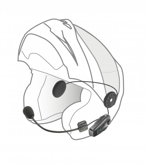 Intercom motocyklowy INTERPHONE U-COM 8R, komplet na 1 kask - Galeria zdjęcie 6