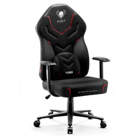 Fotel gamingowy DIABLO X-GAMER fotel czarno-czarny - Galeria zdjęcie 5