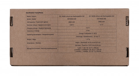 GREEN CELL OGNIWA 18650 50X 3.6V 2600MAH - Galeria zdjęcie 4