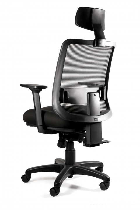 Ergonomiczny fotel biurowy SAGA PLUS czarny - Galeria zdjęcie 3