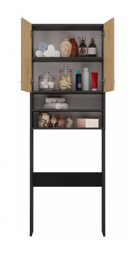 Szafka na pralkę POLA DK 64x30xH180 antracyt/artisan - Galeria zdjęcie 4