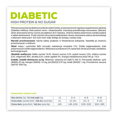VET EXPERT Veterinary Diet Diabetic Cat - mokra karma dla kota - 100g - Galeria zdjęcie 3