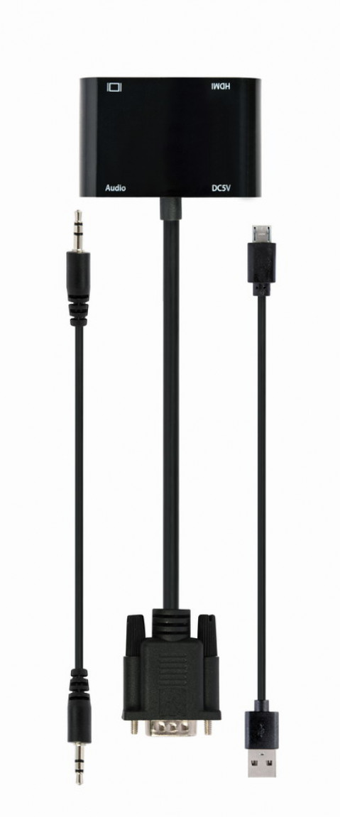 GEMBIRD KONWERTER SYGNAŁU VGA DO HDMI + VGA CZARNY - Galeria zdjęcie 8