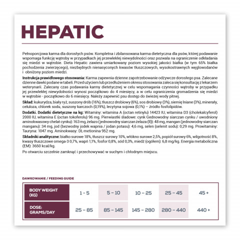 VET EXPERT Veterinary Diet Hepatic Dog - sucha karma dla psa - 2kg - Galeria zdjęcie 4