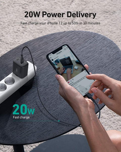 AUEKY PA-F1S ŁADOWARKA SIECIOWA 20W 1XUSB-C PD 3.0 - Galeria zdjęcie 2