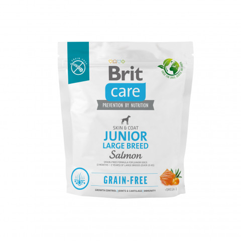 BRIT Care Grain-Free Junior Large Breed Salmon – sucha karma dla psa - 1 kg - Galeria zdjęcie 1