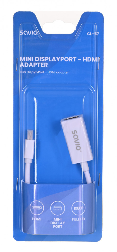 SAVIO ADAPTER MINI DISPLAYPORT MĘSKI - HDMI A ŻEŃSKI CL-57 - Galeria zdjęcie 4