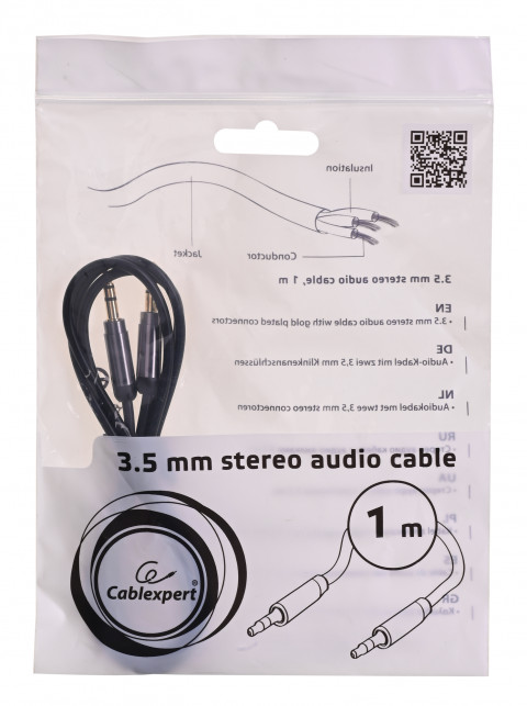 GEMBIRD KABEL STEREO MINIJACK-MINIJACK M/M 1M - Galeria zdjęcie 4