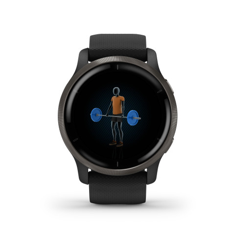 Zegarek Garmin Venu 2 (45 mm) Slate Stainless Steel Bezel / Black Case / Silicone Band - Galeria zdjęcie 47