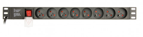 GEMBIRD LISTWA ZASILAJĄCA RACK 19" (PDU) 1U, 16A - Galeria zdjęcie 1