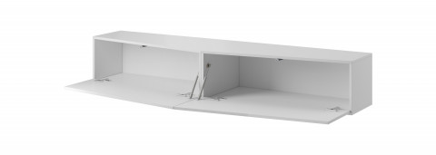 Szafka RTV VIGO SLANT 180cm (2x90) biały/biały poł - Galeria zdjęcie 2