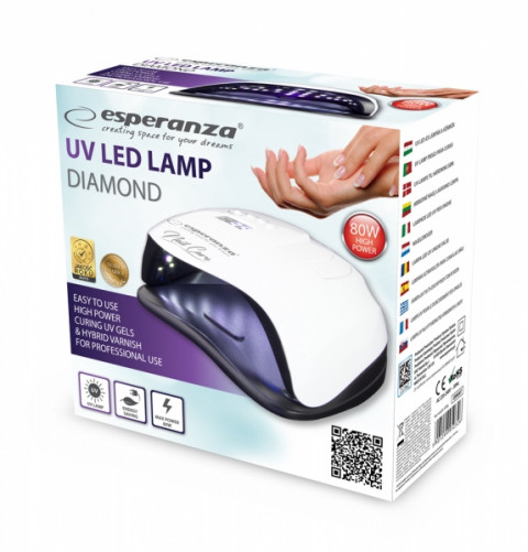 ESPERANZA LAMPA UV DO PAZNOKCI 80W DIAMOND BIAŁA - Galeria zdjęcie 4