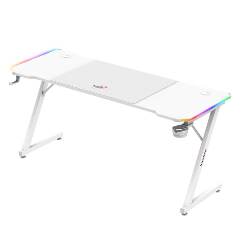 Biurko gamingowe Huzaro Hero 4.8 White RGB - Galeria zdjęcie 1