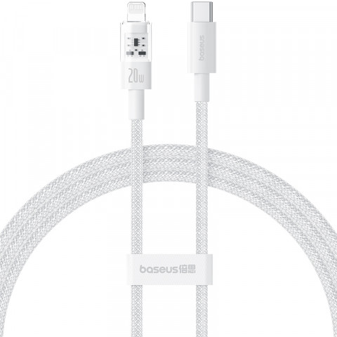 Kabel Baseus Gem USB C-IP 20W 1m (biały) - Galeria zdjęcie 1
