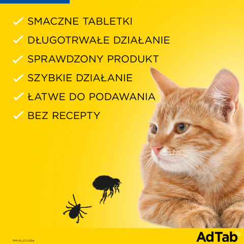 AdTab Tabletki dla kotów (0,5-2,0kg) 3x(1x12mg) - Galeria zdjęcie 12