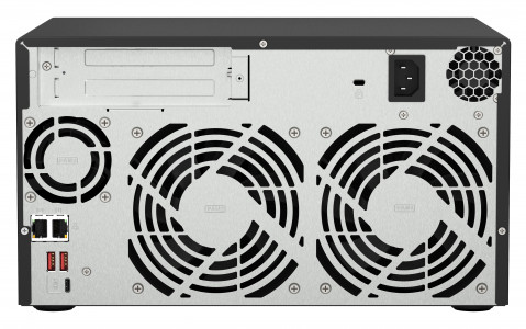 Zestaw Qnap TS-873A-SW5T (TS-873A-8G + switch QSW-1105-5T 5x2.5GbE), Tower, 8 x 2.5"/3.5" SATA, AMD Ryzen V1500B 4C/8T, 8GB DDR4 (Max. 64GB), 2 x 2.5GbE, optional 10GbE, Single PSU, 250W - Galeria zdjęcie 2