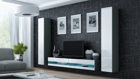 Szafka RTV VIGO NEW '180' 30/180/40 szary/biały poł - Galeria zdjęcie 4