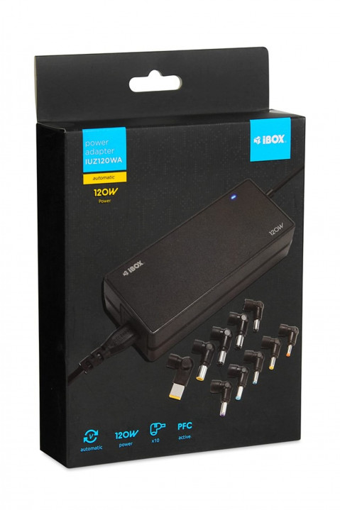 UNIW. ZASILACZ DO LAPTOPA I-BOX IUZ120WA 120W AUTO - Galeria zdjęcie 10
