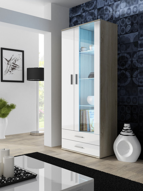 Zestaw meblowy SOHO 8 sonoma/biały połysk - Galeria zdjęcie 3