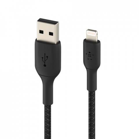 Kabel Belkin BoostCharge Braided Lightning to USB-A Cable 2m oplot Black - Galeria zdjęcie 4