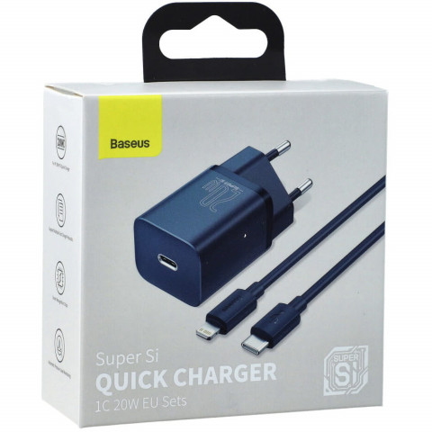 BASEUS ŁADOWARKA SIECIOWA Z PRZEWODEM USB-C DO LIG - Galeria zdjęcie 6