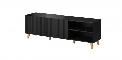 Szafka RTV PAFOS 150x40x52 czarny mat - Galeria zdjęcie 4