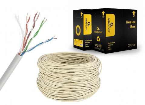 Gembird utp kabel drut kat 5e awg24 cca 305m upc-5004e-sol - Galeria zdjęcie 4