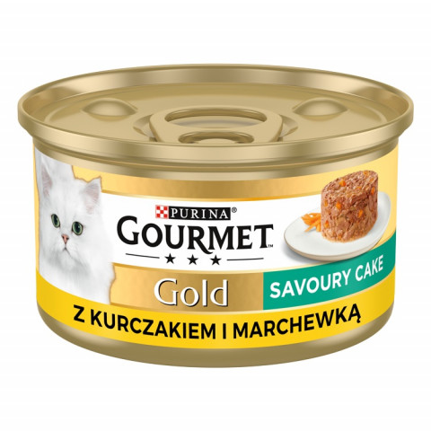 Gourmet Gold Savoury Cake kurczak i marchewka - mokra karma dla kota - 85 g - Galeria zdjęcie 1