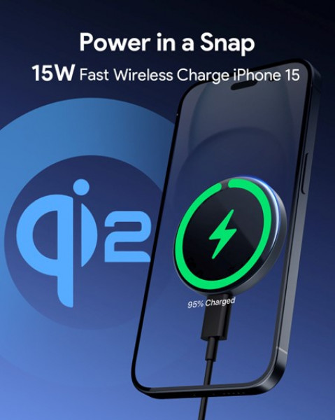 AUKEY ŁADOWARKA INDUKCYJNA MAGNETIC QI 2 15W - Galeria zdjęcie 5