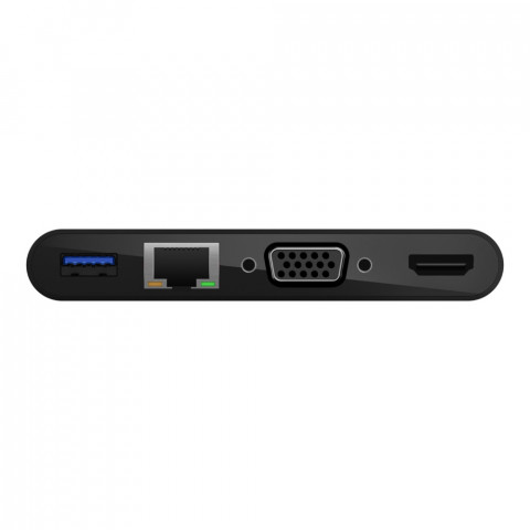 Hub Belkin USB-C Multimedia Adapter 4-in-1 Core Hub 1x4k HDMI/1xVGA/1xUSB-A/1xRJ45 Gigabit Black - Galeria zdjęcie 5