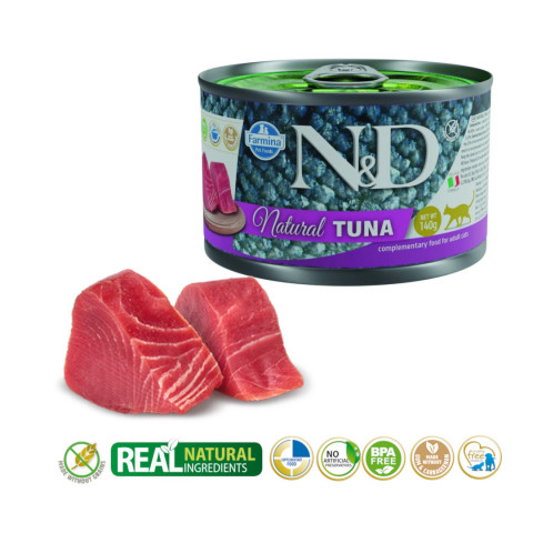 FARMINA N&D Cat Natural Tuńczyk - mokra karma dla kota - 140 g - Galeria zdjęcie 2