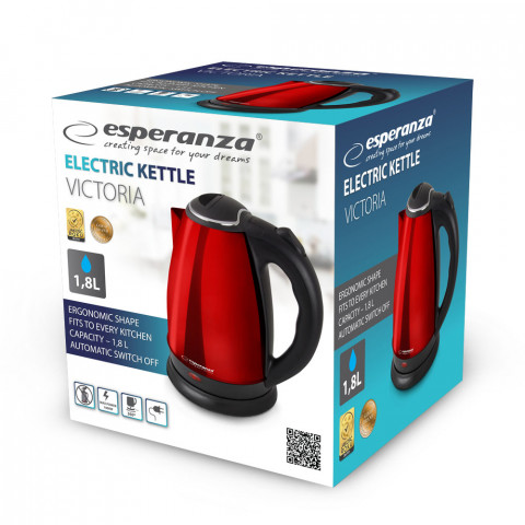ESPERANZA CZAJNIK VICTORIA 1.8 L CZERWONY EKK113R - Galeria zdjęcie 2