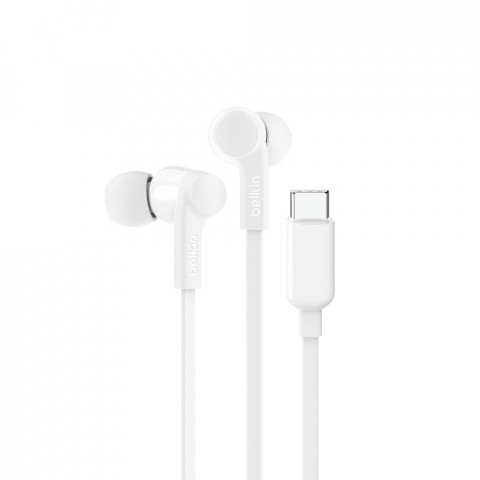 BELKIN SŁUCHAWKI PRZEWODOWE DOUSZNE USB-C, BIAŁE - Galeria zdjęcie 1