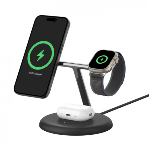BELKIN BOOST CHARGE PRO MAGSAFE 3IN1 15W CZARNA - Galeria zdjęcie 4