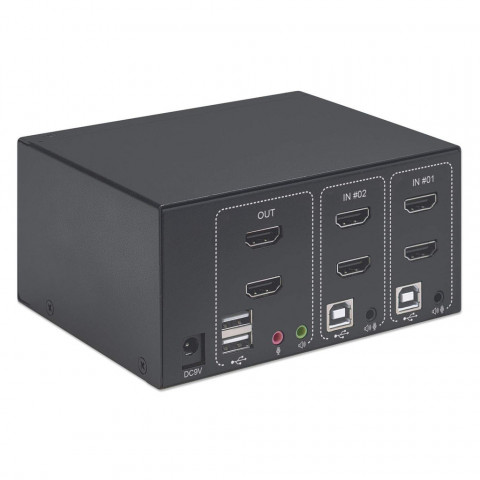 MANHATTAN PRZEŁĄCZNIK KVM HDMI/USB 2X1 DUAL-MONITO - Galeria zdjęcie 5