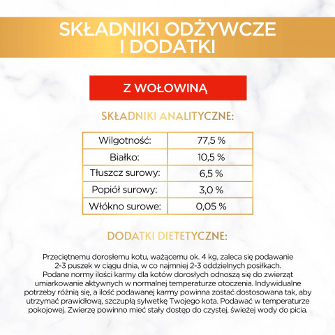 PURINA Gourmet Gold Mus z wołowiną - mokra karma dla kota - 85 g - Galeria zdjęcie 12
