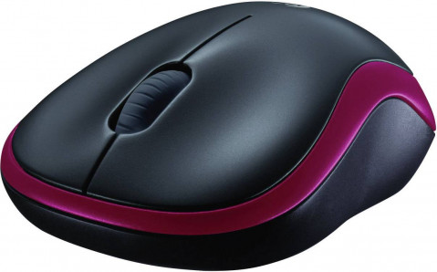 Mysz Logitech M185 bezprzewodowa, czerwona. - Galeria zdjęcie 3