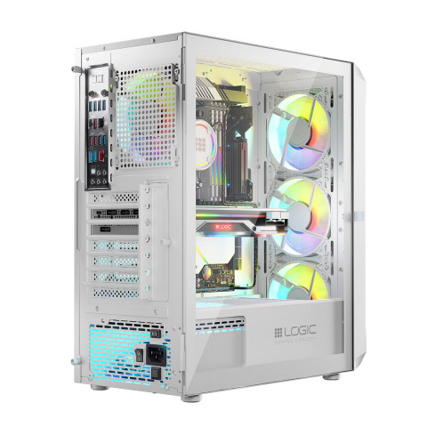 LOGIC OBUDOWA PORTOS ARGB MIDI USB 3.0 WHITE - Galeria zdjęcie 5