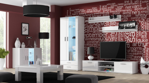 Witryna SOHO S6 2D2S biały/ biały połysk - Galeria zdjęcie 4