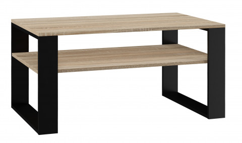 Stolik ława MODERN 1P 90x58xH50 sonoma/czerń - Galeria zdjęcie 1