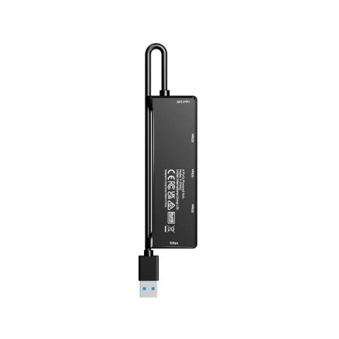 UNITEK HUB USB-A 4X USB-A 5 GBPS, CZARNY - Galeria zdjęcie 5